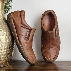 Pikolinos Brown Leather Slip On Comfort Loafers Men EU 43 US 9.5-10